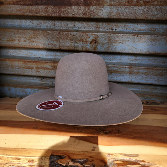 Tacchino 50X Beaver Fur Felt Hat 6" Regular Crown 4.5" Brim Natural