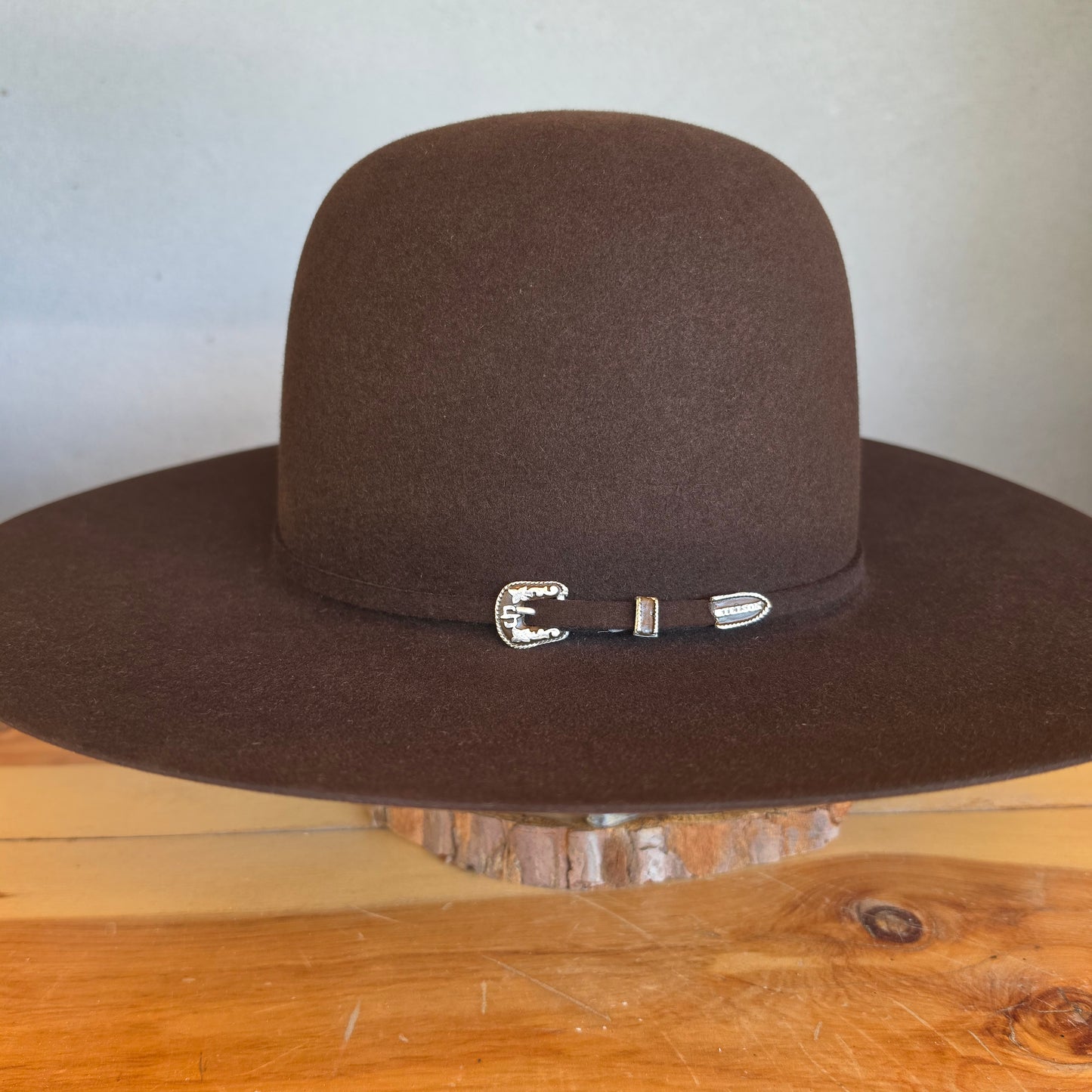 Stetson Skyline 6x Felt Cowboy Hat Open Regular Crown Chocolate