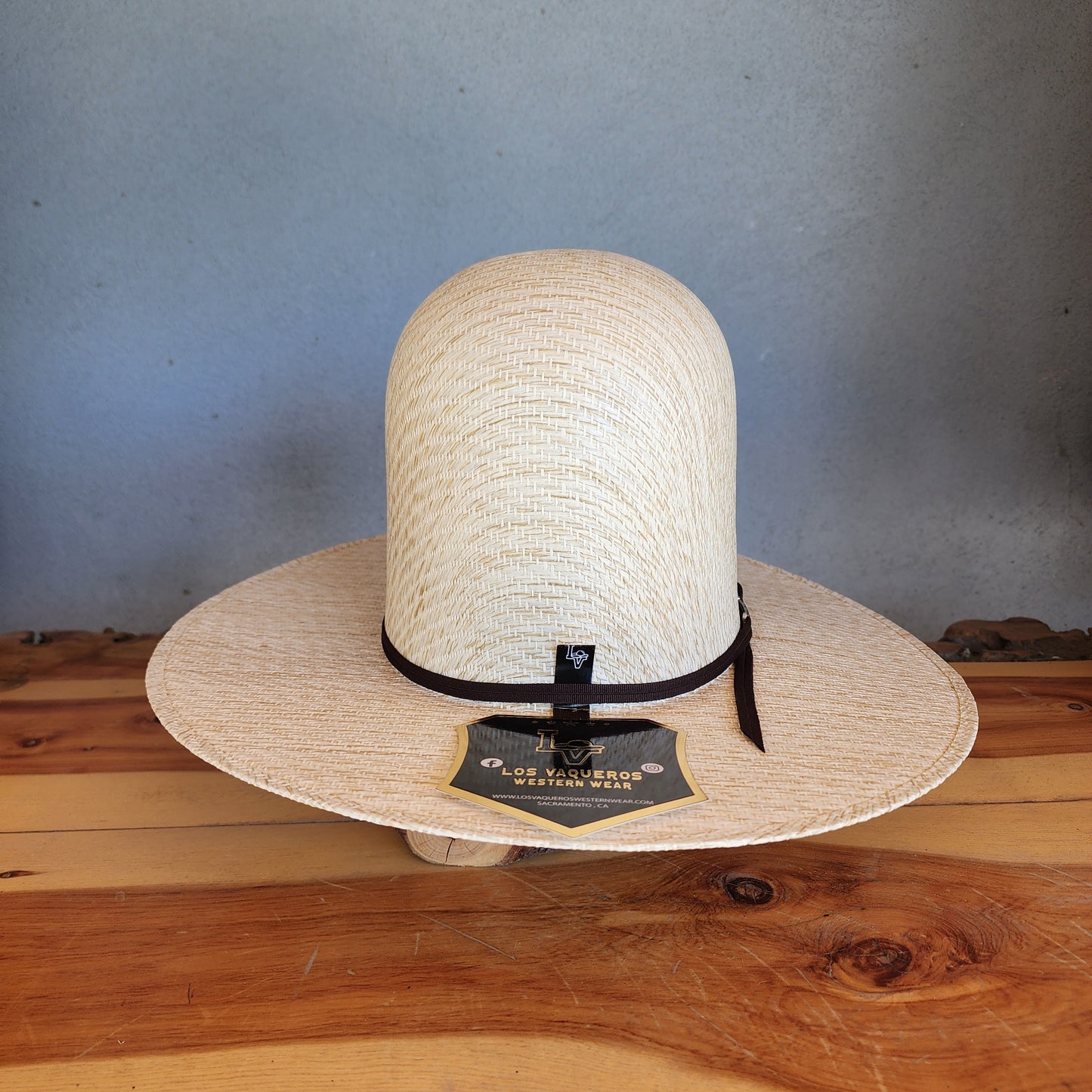 Los Vaqueros Straw Hat Open Tall Avena Tan