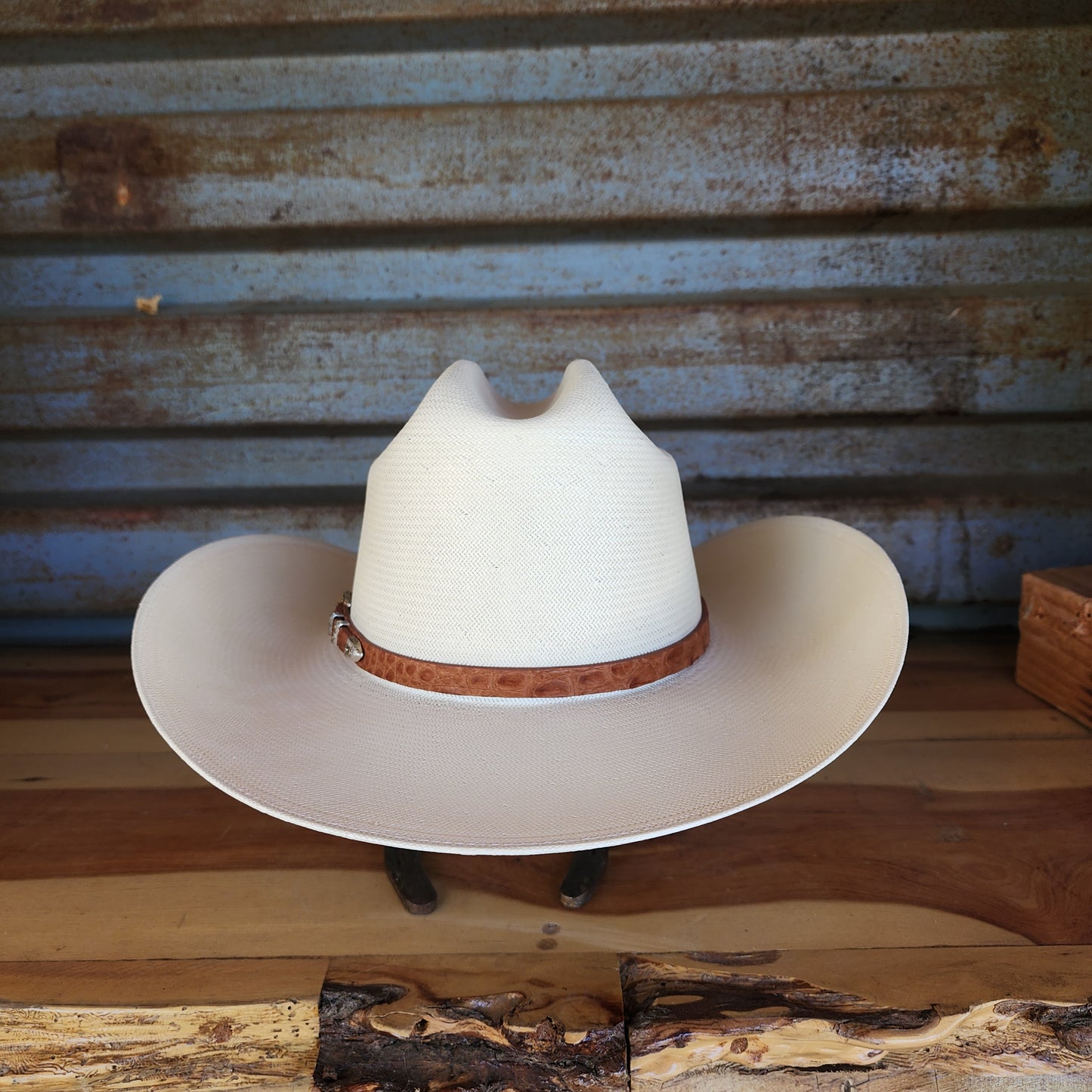 Stetson El Jefe 5000x Cognac Straw Cowboy Hat Natural