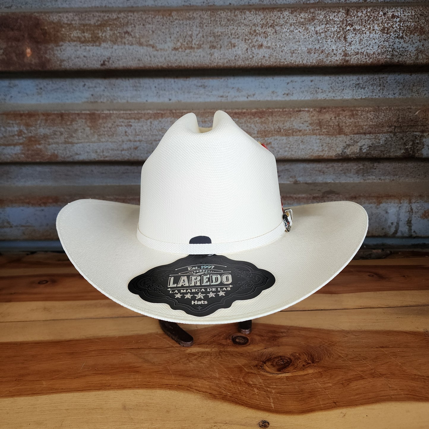 Laredo Straw Hat Telar "EL SENCILLO" Regular Crown 100X Estilo Sinaloa White