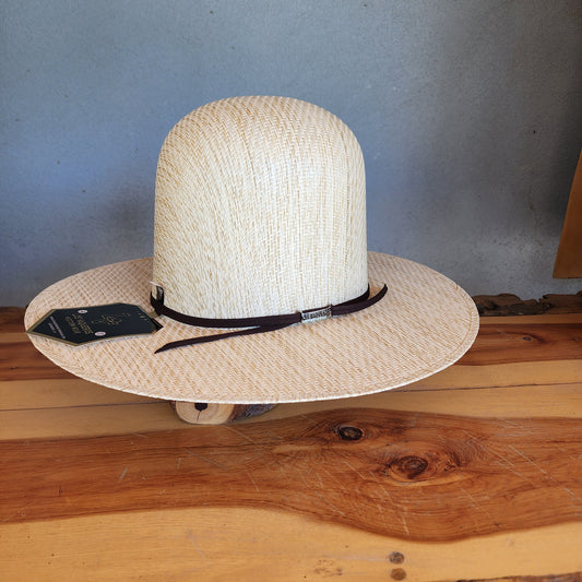 Los Vaqueros Straw Hat Open Tall Crown Avena Tan