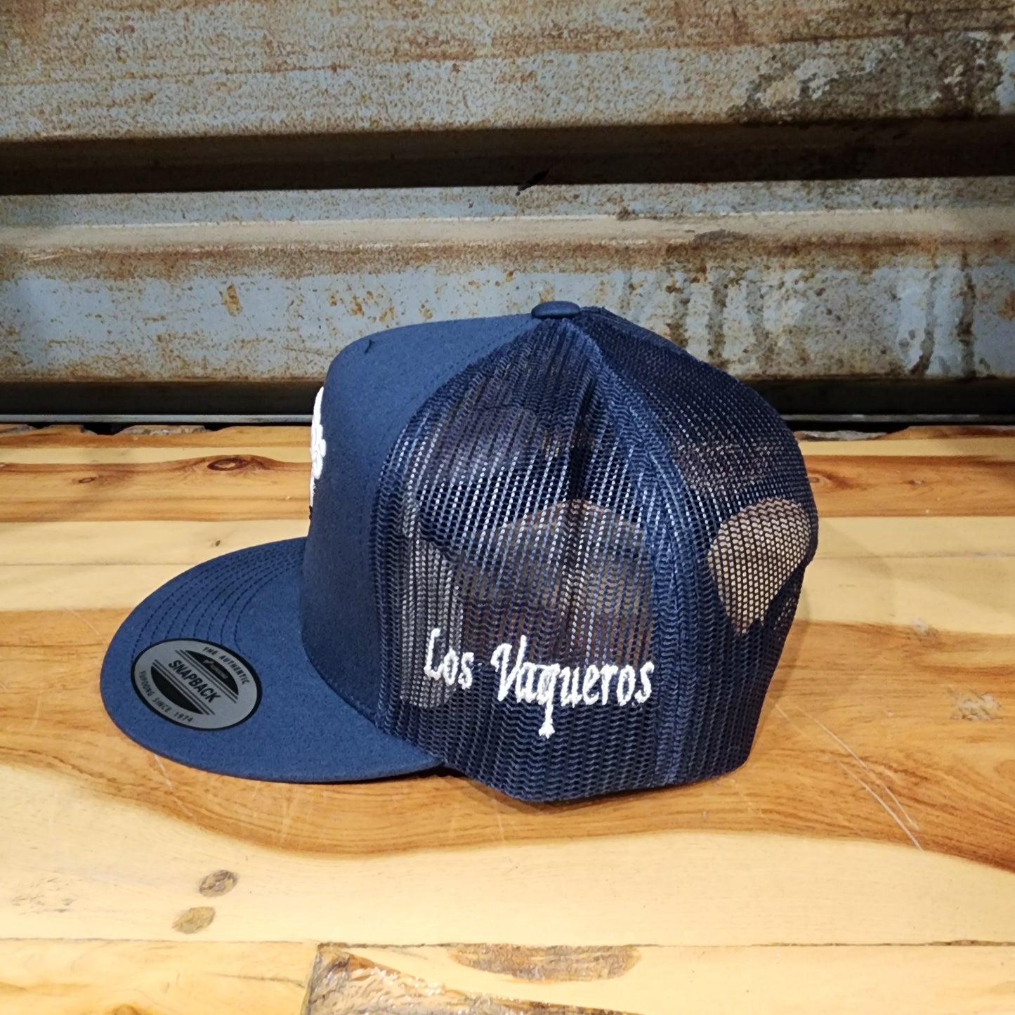 Los Vaqueros Charolais Snapback Navy And White