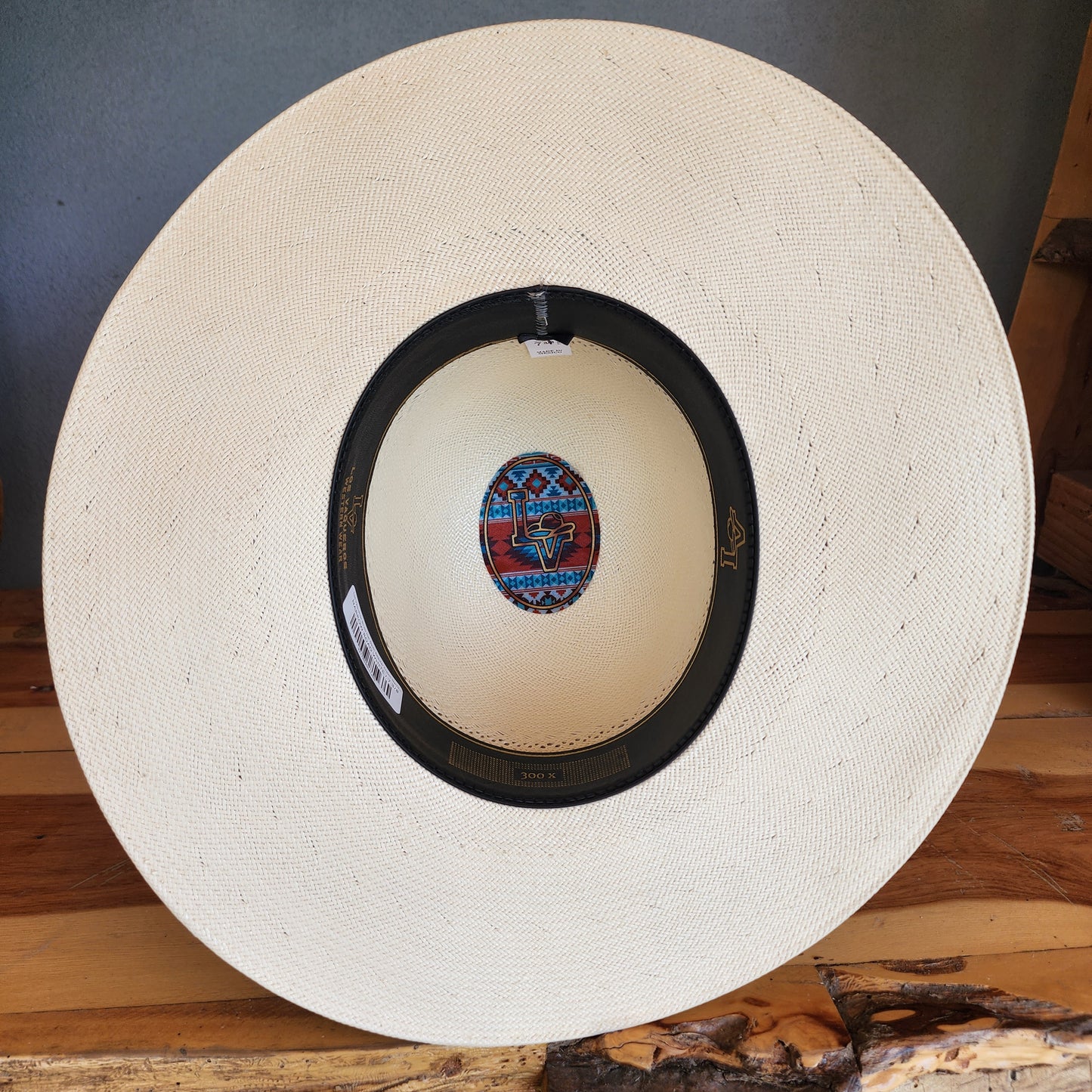 Los Vaqueros Straw Hat Open Regular Crown Narrow Road White