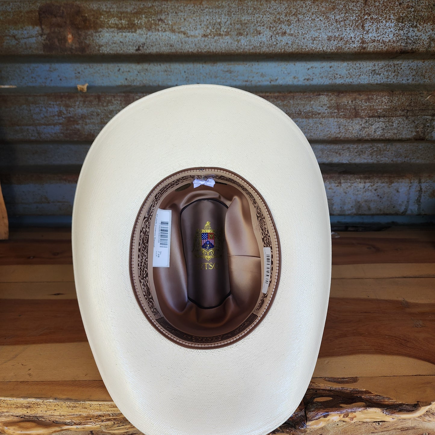 Stetson El Jefe 5000x Cognac Straw Cowboy Hat Natural