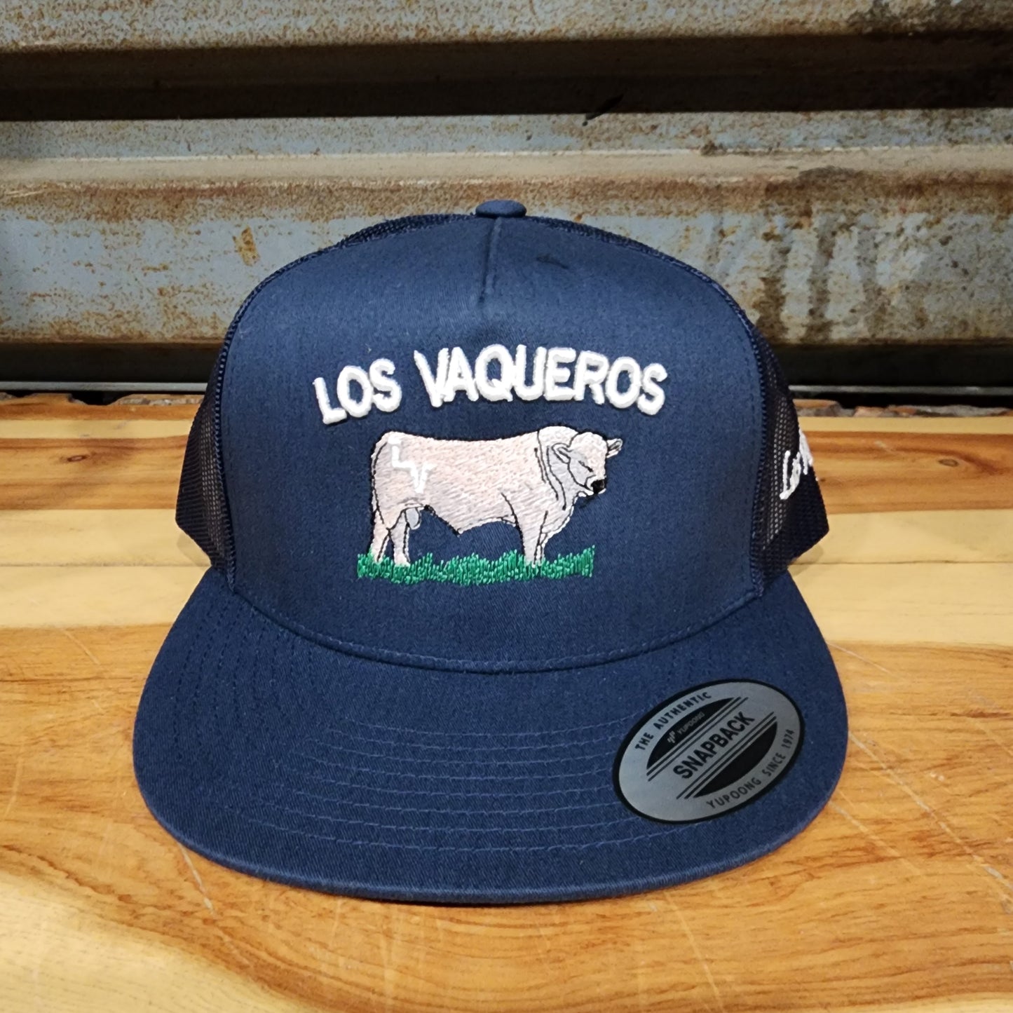 Los Vaqueros Charolais Snapback Navy And White