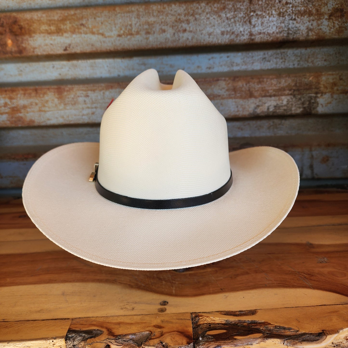 Laredo Straw Hat Telar "San Judas Tadeo" Regular Crown 1000x Estilo Sinaloa WHITE/BLACK