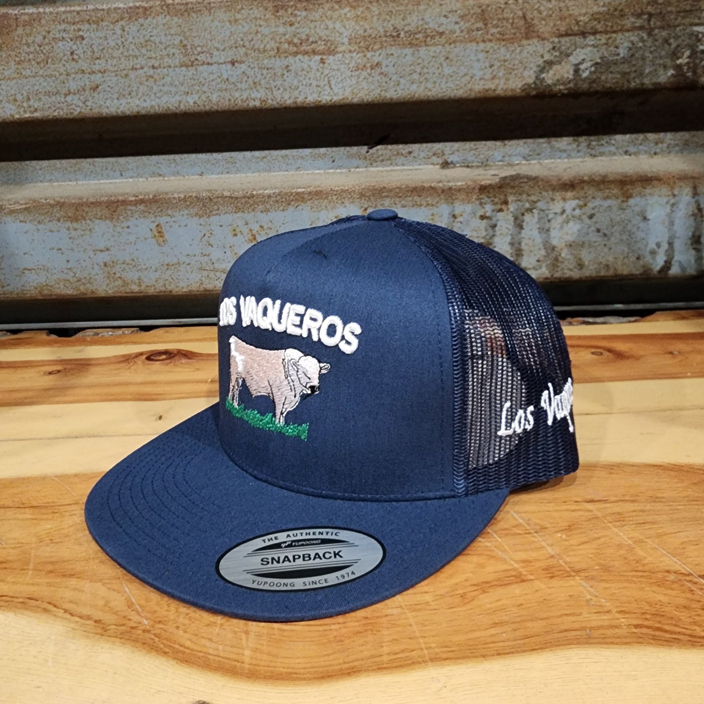 Los Vaqueros Charolais Snapback Navy And White
