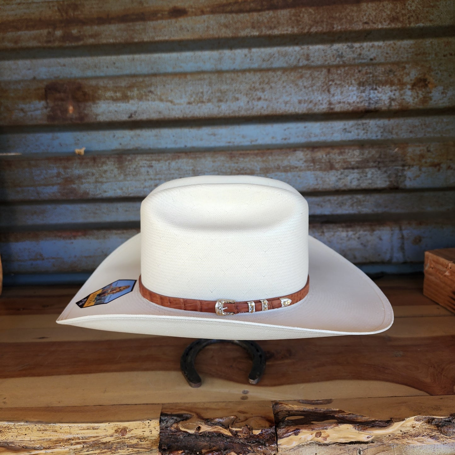 Stetson El Jefe 5000x Cognac Straw Cowboy Hat Natural