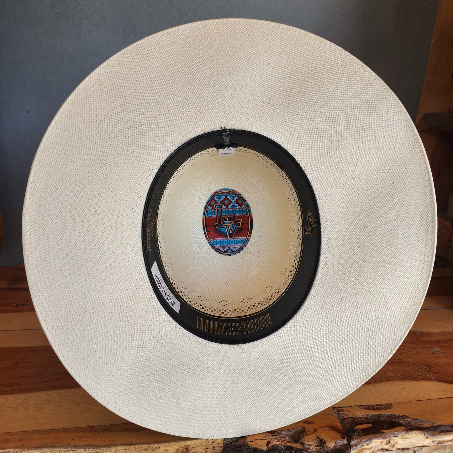 Los Vaqueros Straw Hat Open Regular Crown Baker White