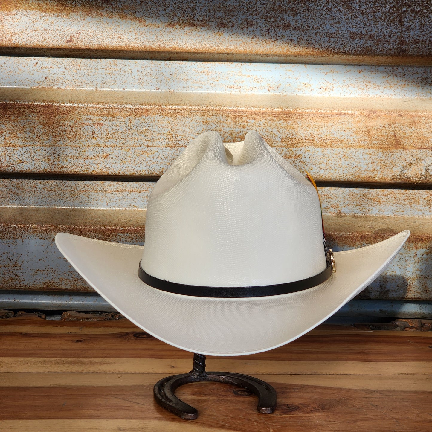 Laredo Straw Hat Telar "San Judas Tadeo"Regular Crown 1000x Estilo Sinaloa WHITE/WHITE