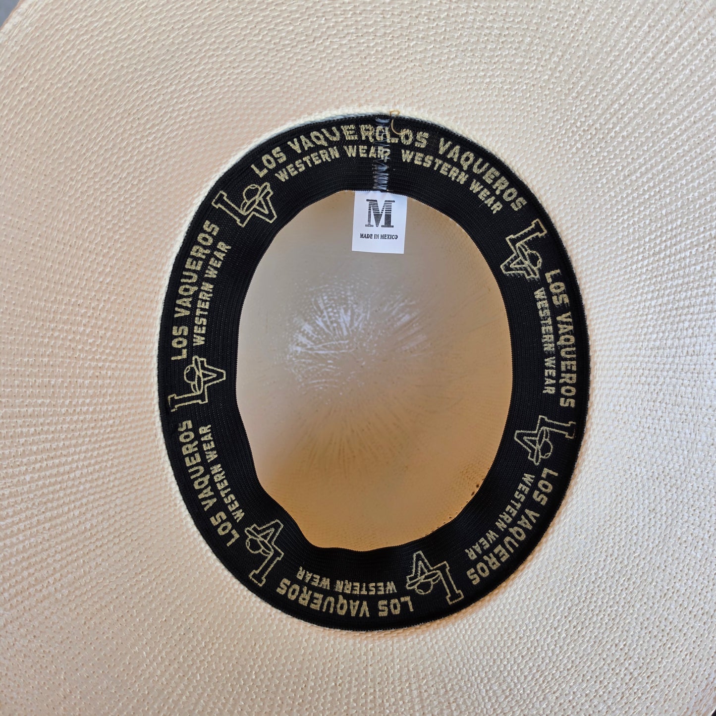 Los Vaqueros Kids Straw Hat Open Regular Crown Bangora Original Snow White