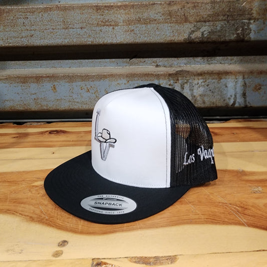 Los Vaqueros Sombrerito LV Logo Snapback Black/White