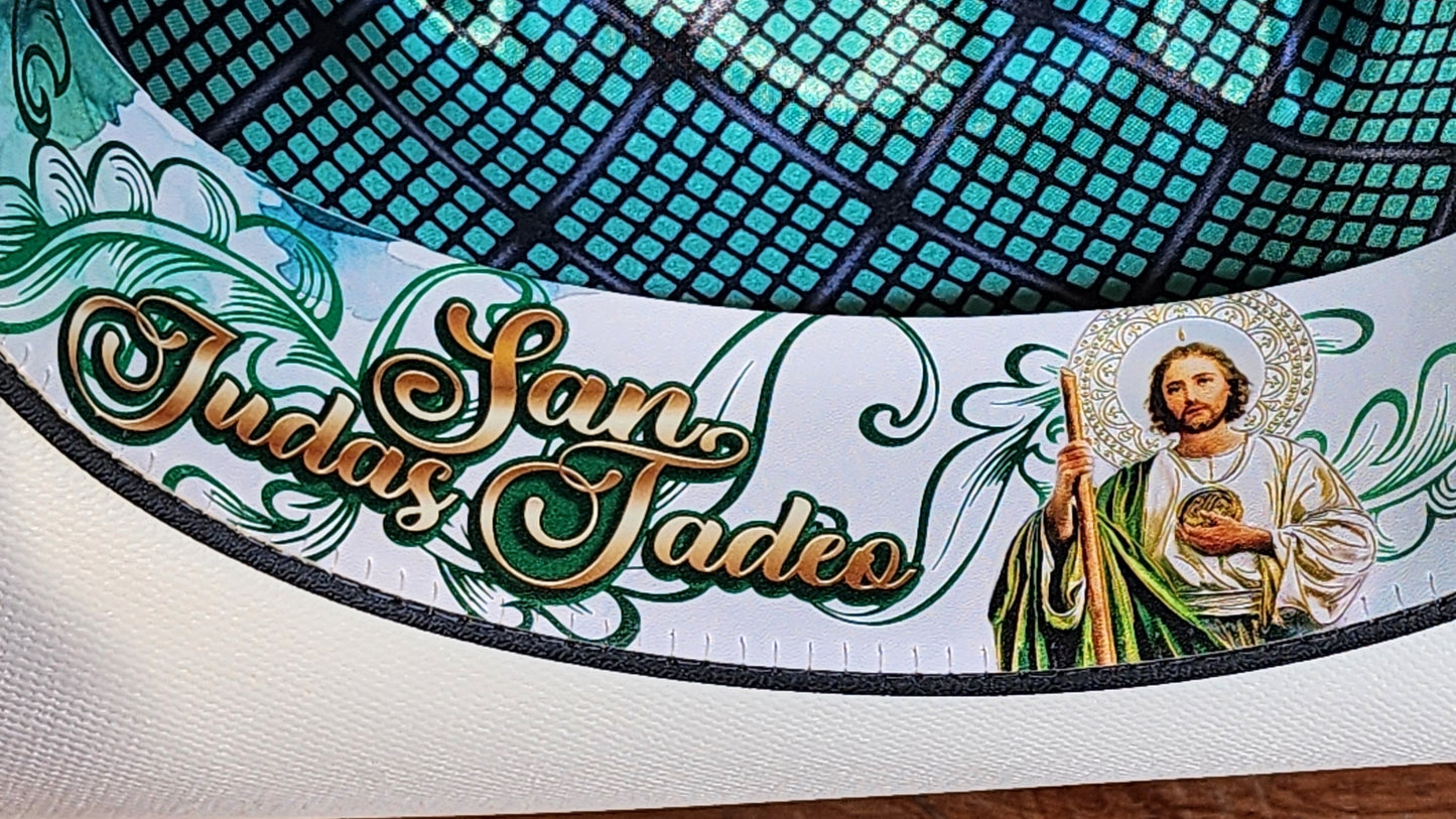 Laredo Straw Hat Telar "San Judas Tadeo"Regular Crown 1000x Estilo Sinaloa WHITE/WHITE
