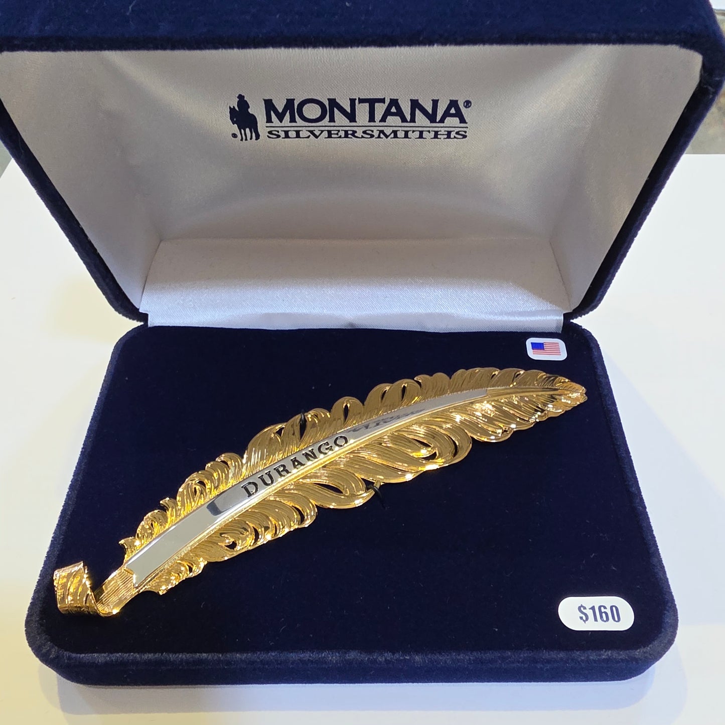 Montana Silversmiths Golden Trophy DURANGO Hat Feather