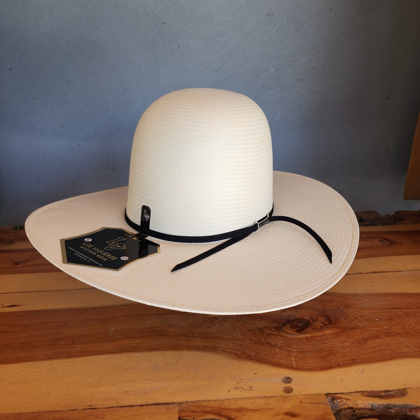Los Vaqueros Straw Hat Open Regular Crown Ghost White