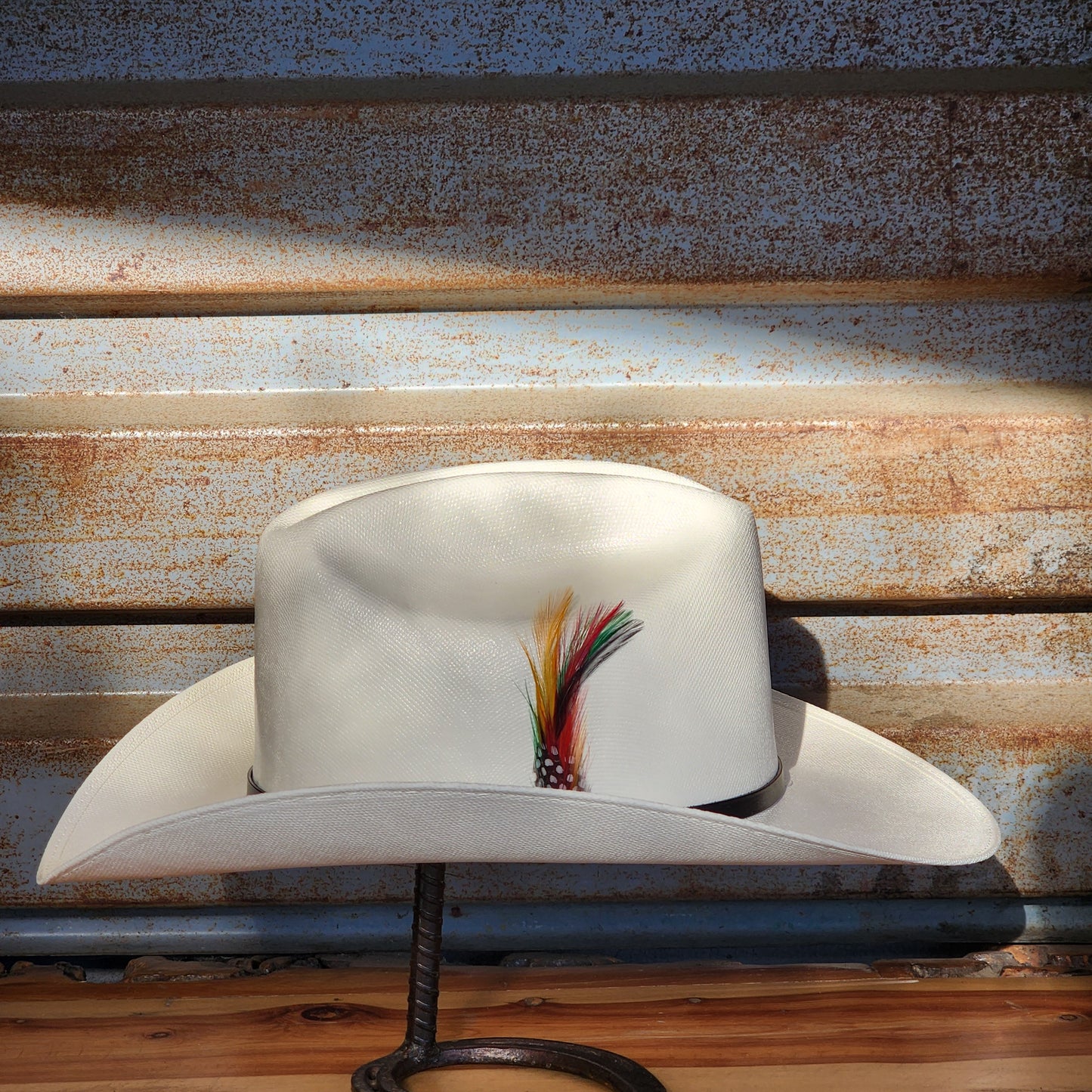 Laredo Straw Hat Telar "San Judas Tadeo"Regular Crown 1000x Estilo Sinaloa WHITE/WHITE