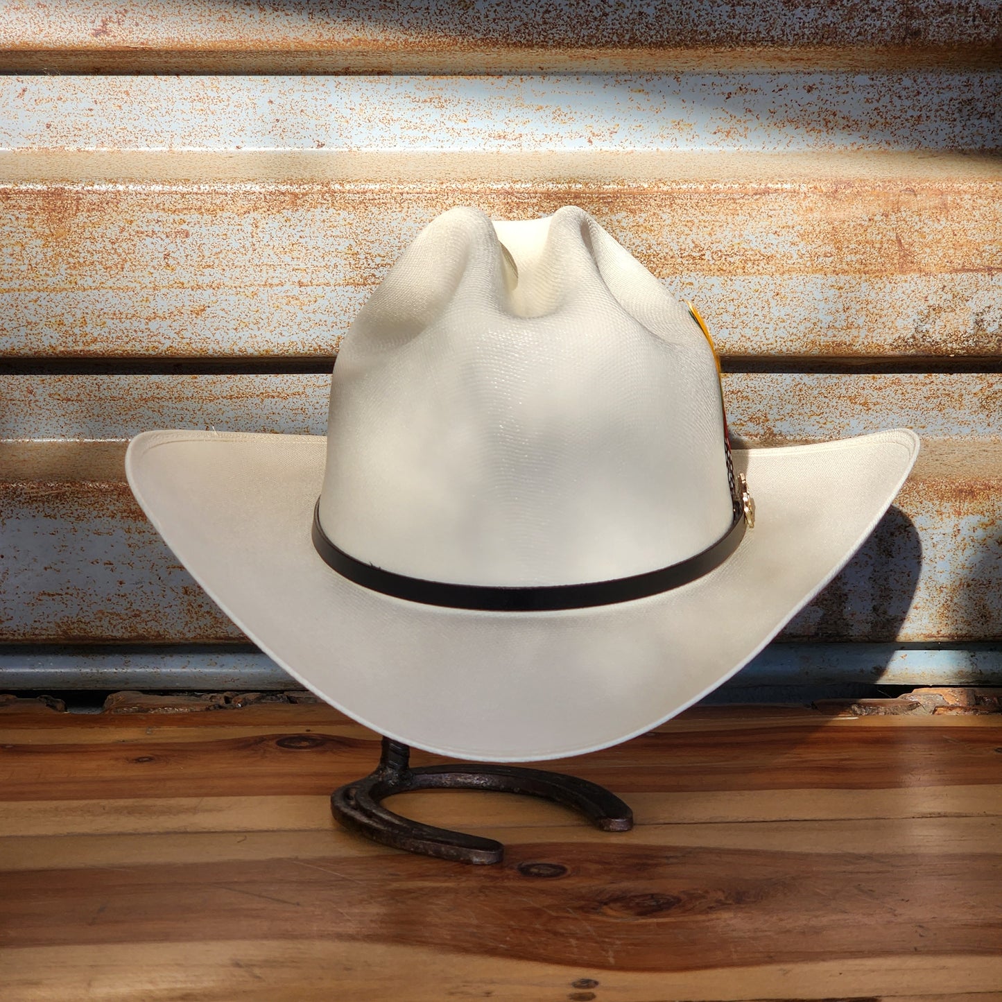Laredo Straw Hat Telar "San Judas Tadeo"Regular Crown 1000x Estilo Sinaloa WHITE/WHITE