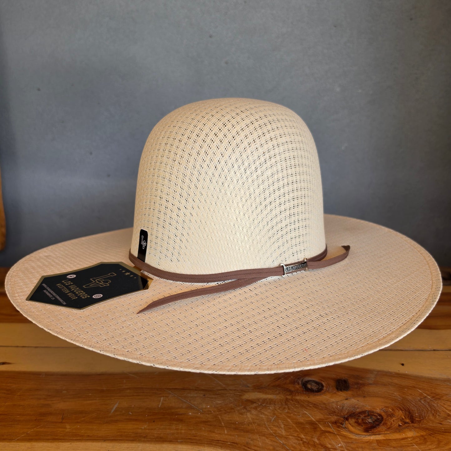 Los Vaqueros Straw Hat Open Regular Crown Morral Tan