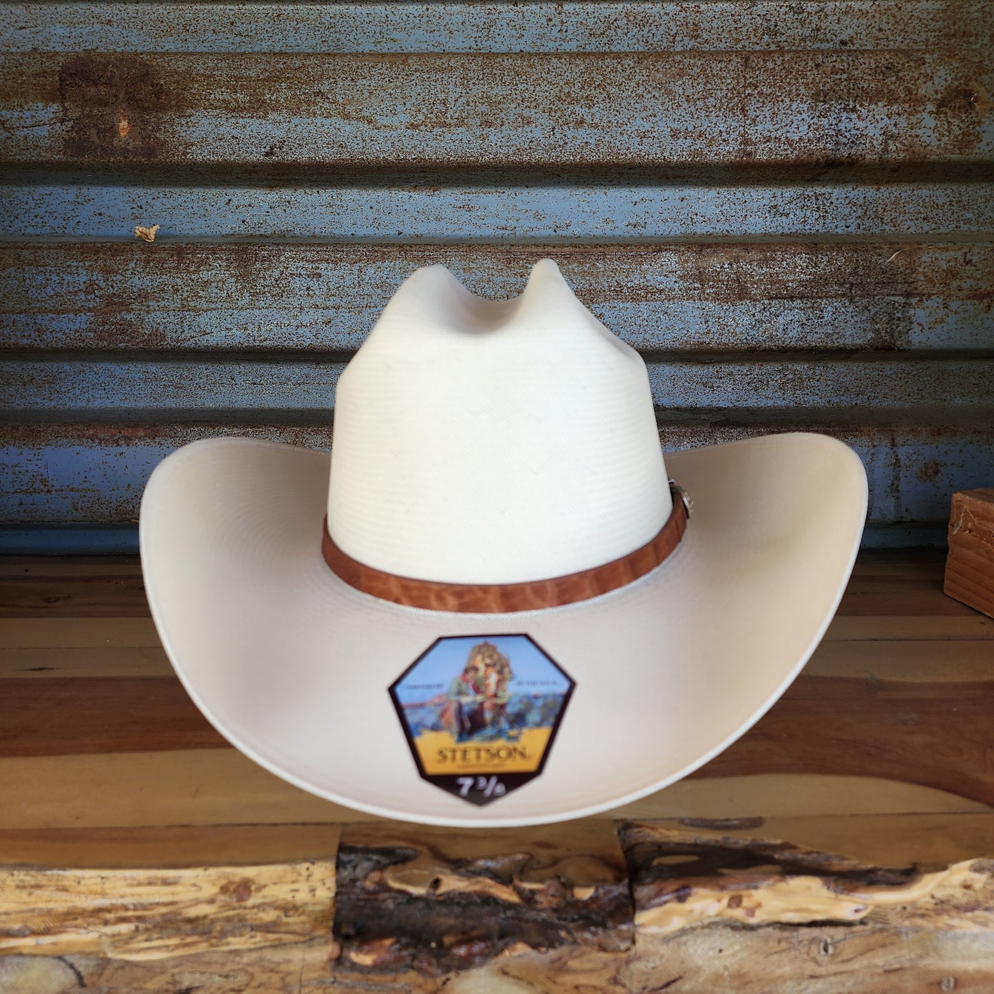 Stetson El Jefe 5000x Cognac Straw Cowboy Hat Natural