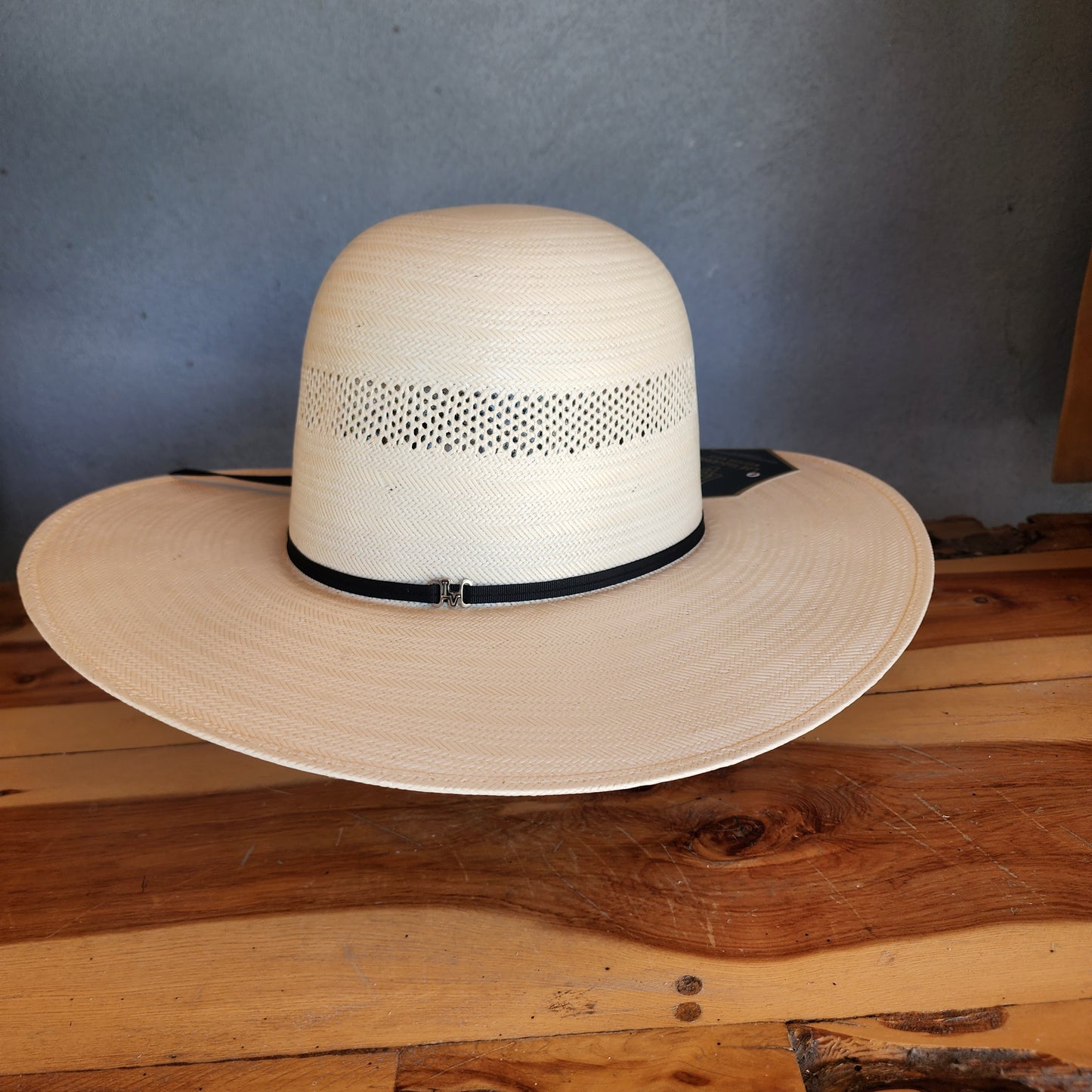 Los Vaqueros Straw Hat Open Regular Crown Cutbank White