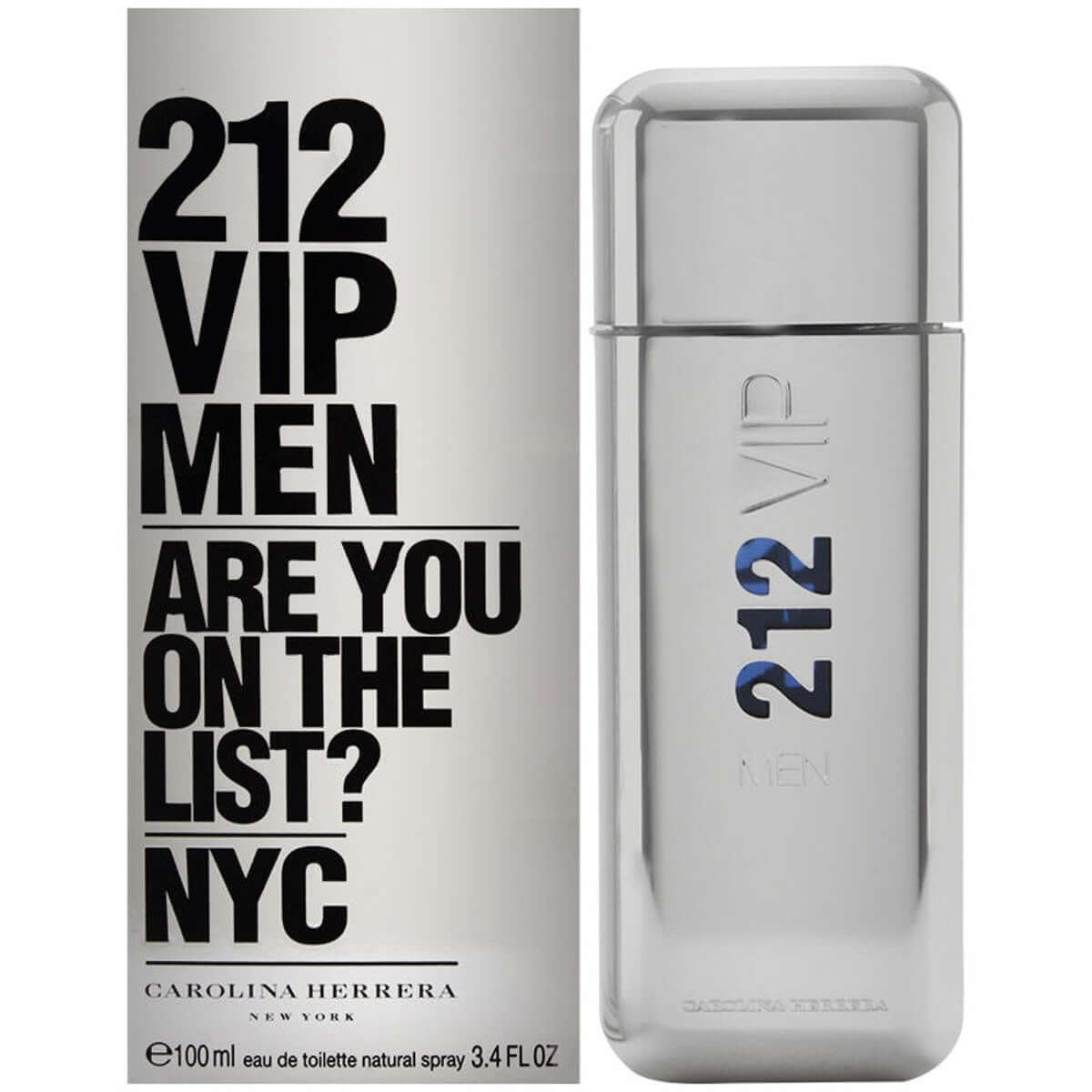 212 VIP Men Are You On The List? NYC by Carolina Herrera Man Eau de Toilette Spray 3.4 OZ