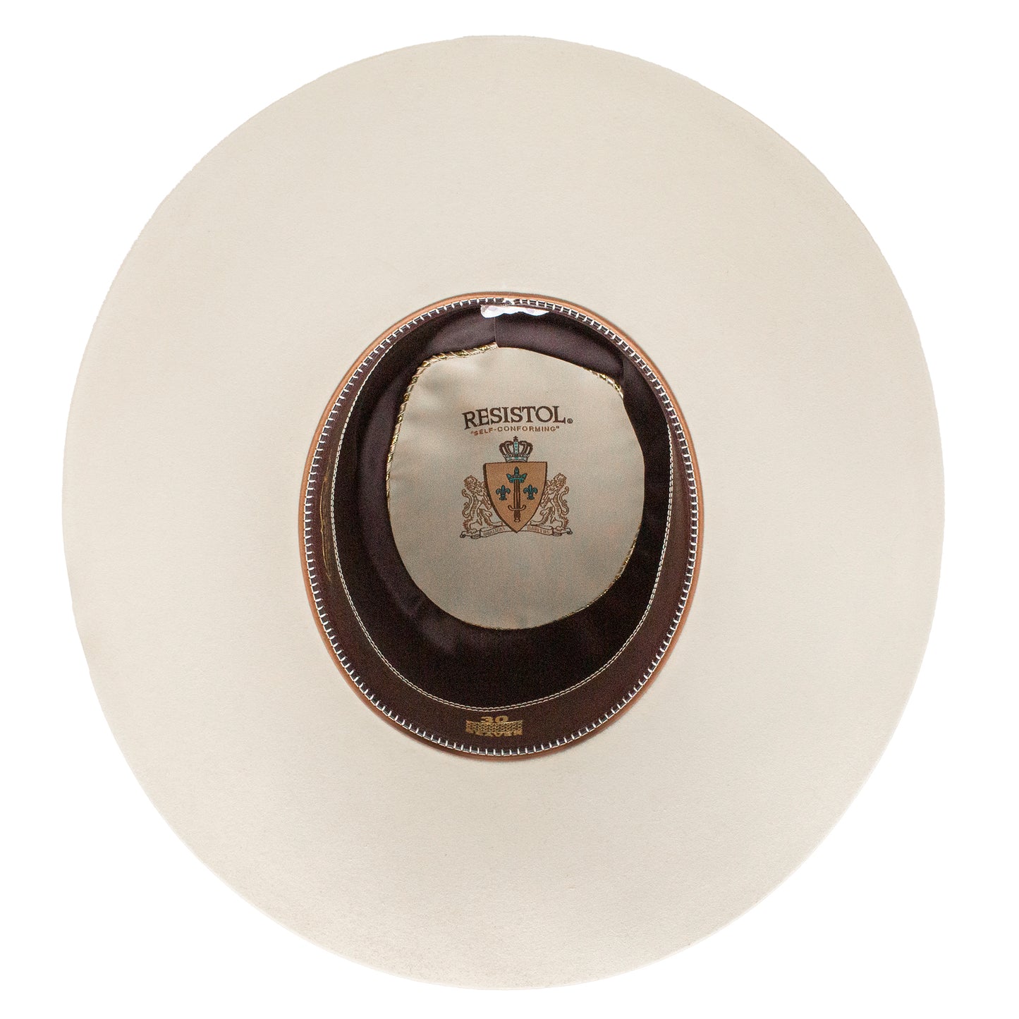 Resistol 30x Alpine Cowboy Fur Felt Hat Regular Crown Pearl
