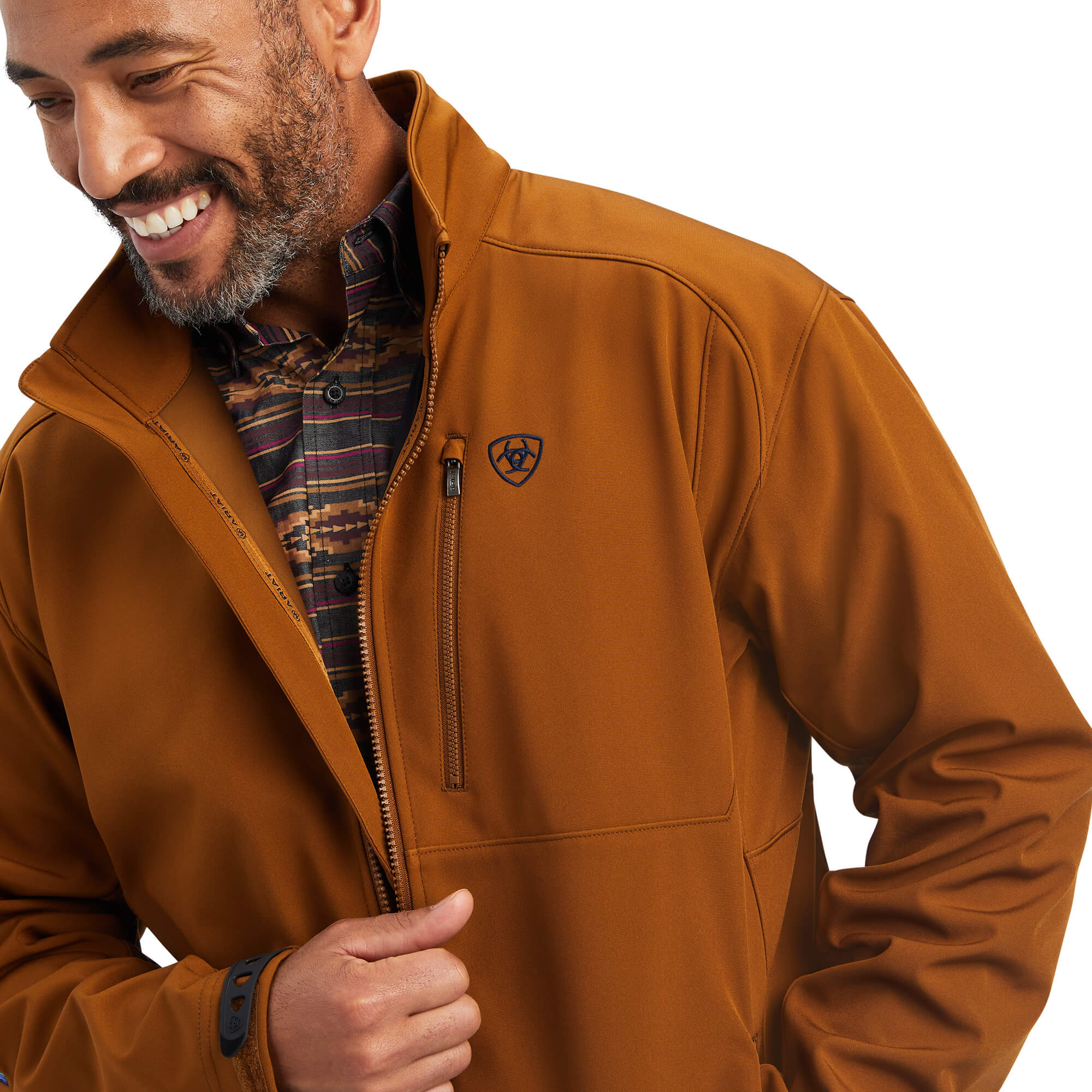 Ariat Men s Logo 2.0 Softshell Jacket Chestnut Los Vaqueros