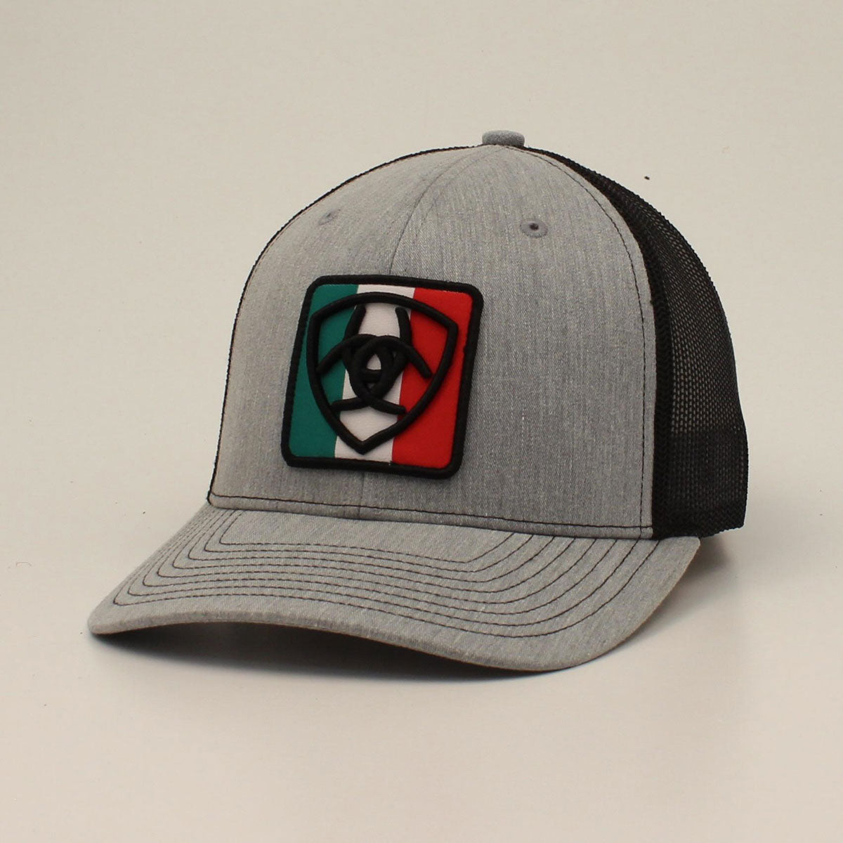 Ariat Men's R112 Cap Shield Mexico Flag Snap Back Grey – Los Vaqueros ...
