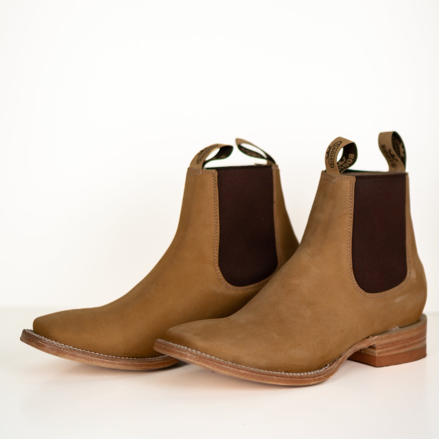 Visconti Men's Welt Boots Nobuck Miel
