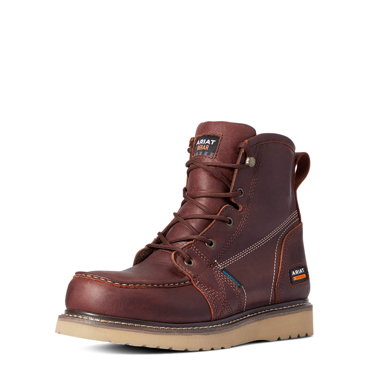 Ariat Brown Leather Lace Up Winter Work Riding Boots Red Flannel Lined Men’s 6.5 Ariat Men main image 3