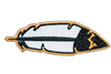 Los Vaqueros Feather Patch Gold