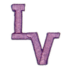 Los Vaqueros LV Patch Purple